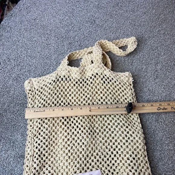 Kylie Cosmetics crochet Tote Bag Beige Beach Shopping boho beach casual y2k - Picture 12 of 14
